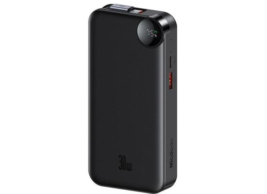 Mcdodo MC-3870 30W Built-In Retractable Cable Digital Display 10000mAh Power Bank - Black
